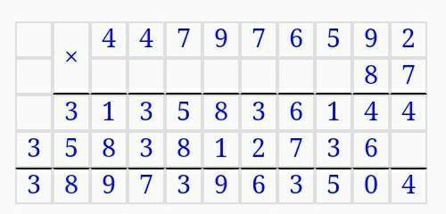 Решите вот эти примеры в столбик: 145703:8 846956:5 447976592 умножить 87 ЗАРАНЕЕ ЗА ОТВЕТ!