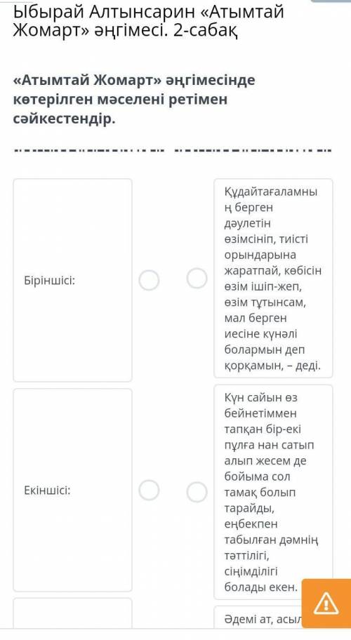 Ыбырай Алтынсарин «Атымтай Жомарт» әңгімесі. 2-сабақ «Атымтай Жомарт» әңгімесінде көтерілген мәселен