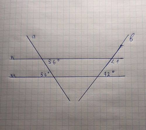 Чи паралельні прямі n i m.Якщо так,то обґрунтуйте відповідь(на основі чого вони паралельні)​