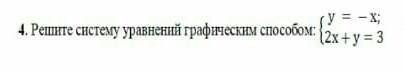 Решите уровнение графическим 2x+y=3ВОТ ФОТК ВАС УМАЛЯЮ ВРЕМЕНИ НЕТУ ​