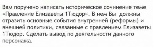 Историческое сочинение на тему Правления Елизаветы 1 Тюдор