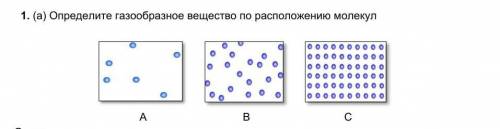 1. (a) Определите газообразное вещество по расположению молекул у меня сор у меня нет времини ​