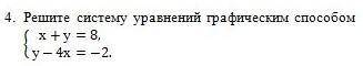 - Решите систему уравнений графическим х+у= 5.у - 3x = -3.​