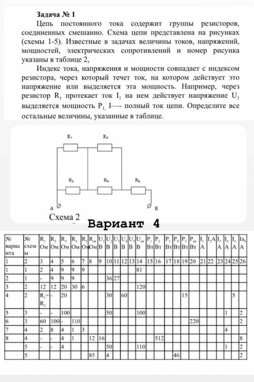 От 4 вариант в каждой из задач