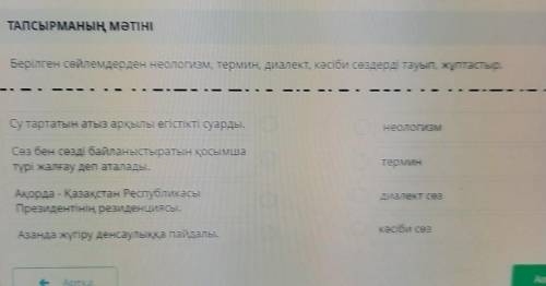 Находите и соединяйте неологизмы, термины, диалекты, профессиональные слова в данных предложениях​