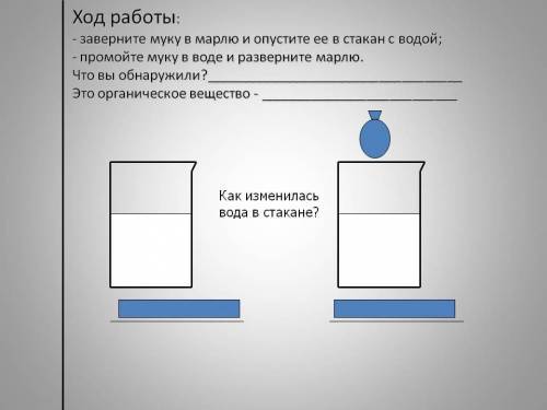 Заполните поля где пусто Что вы обнаружили? Это органическое вещество-...