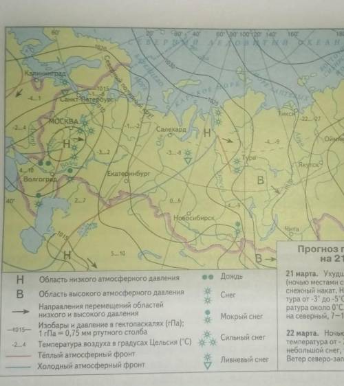 написать обозначение на карте погоды. обозначение ниже в табличкегородов Москва и Новосибирск​