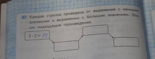 КаждаЯ стрелка проведена от выражение с меньшим значением к выражению с большим значением. Впиши под