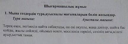 Берілген сөздерден тура, жəне ауыспалы мағыналы сөздерді теріп жаз Даю 100 или если ответите правиль