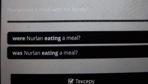 Nurlan eat a meal with any were Nurlan eating a meal?was Nurlan eating a meal? сделаю лучший ответ п