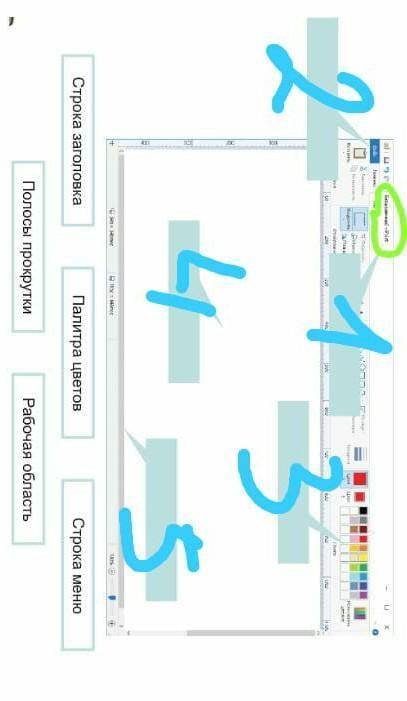 СОР ПО ИНФОРМАТИКЕ. Задание:укажите элементы окна редактора paint​