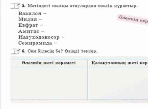 4. Мәтінге сүйеніп, аспалы бақтың алғашқы нұсқасын сипатта. Жалпы сұлбасын қалай салар едің? ​