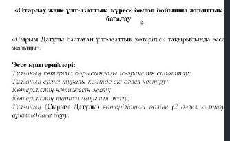 Сырым дат улы бастаган котерилис эссе БЖБ болып жатр ​