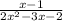 \frac{x-1}{2x^{2}-3x-2}