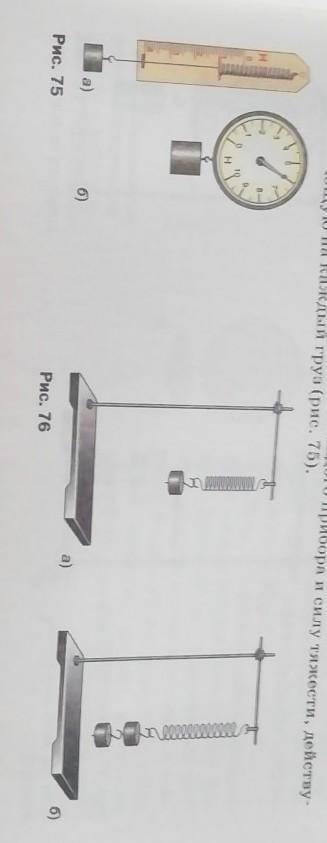 Определите цену деления каждого прибора и силу тяжести, действующую на каждый груз. ​