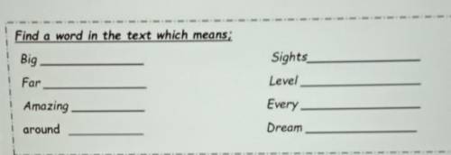 Find a word in the text which means; BigSightsFarLevelEveryAmazingSights levelEveryDream​