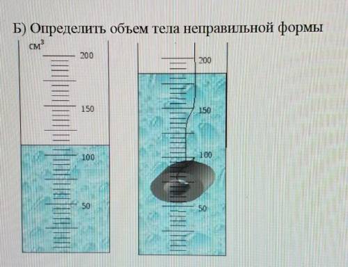 Б) Определить объем тела неправильной формысм. у меня Сор​