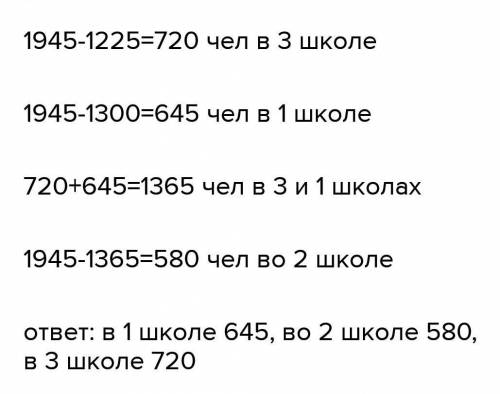 . В трёх трёх школах 1945 учеников. В первойрой вместе 1 225 учеников, а воВторойей 1 300 учеников.С