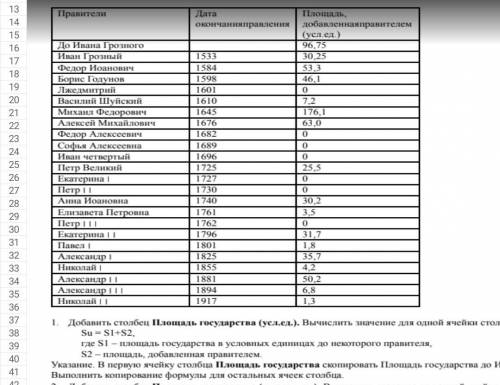 Я не понимаю где брать S1 для этой формулы Объясните. Задание: Добавить столбец Площадь государства