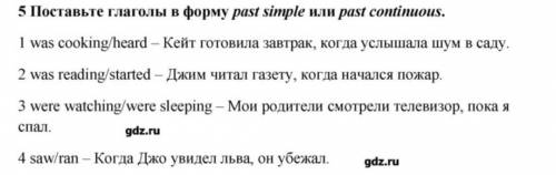 Тут нужно объяснить почему ты выбрал паст симпл или паст континиус​