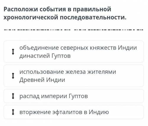 Расположи события в хронологической последовательности. ​