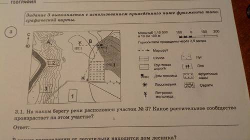 На каком берегу реки расположен участок N°3? Какое растительное сообщество произрастает на этом учас