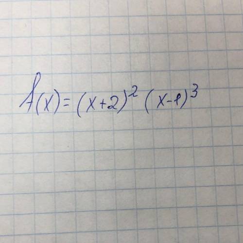 F(x)=(x+2)^2(x-1)^3 Найдите максимум и минимум. С пояснением, желательно расписано на листе.