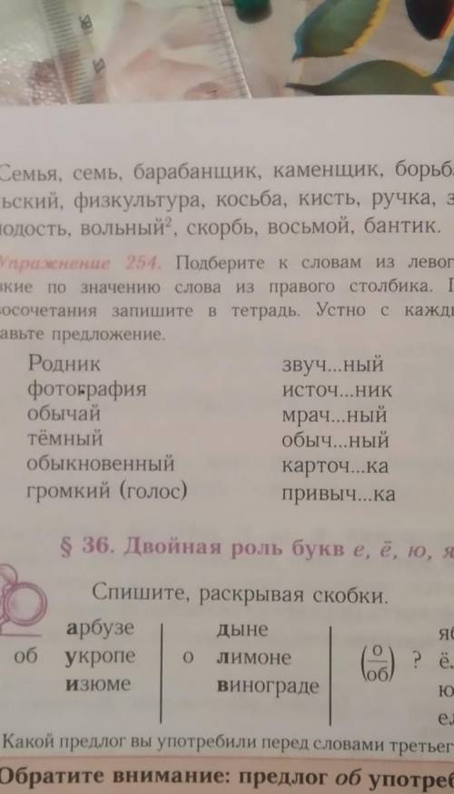 Подберите к словам из левого столбика по близкие по значению слова из правого столбика полученные сл