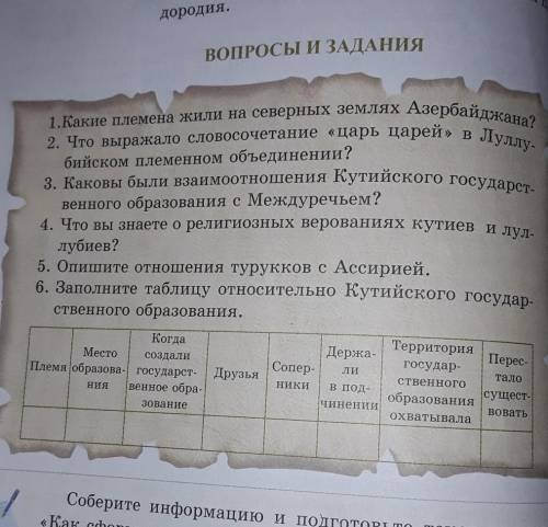 ответить на вопросы по Истории Азербайджана ​