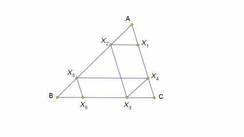 решение желательно Дан треугольник АВС, в котором АВ=12, АС=8, ВС=16. На стороне АС взята точка Х1 т