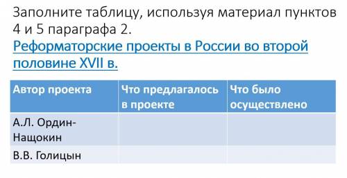 Заполнить таблицу в тетради подумать, в чем состояла полезность задумок и начинаний реформаторов орд