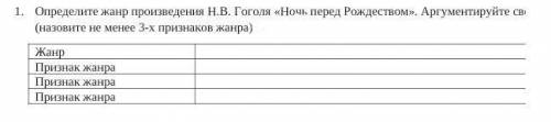 Определите жанр произведения Н.В. Гоголя «Ночь перед Рождеством». Аргументируйте свой ответ (назовит