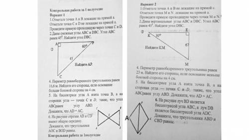 Тут нужно решить 2 варианта! С фотографиями даю! Кто решит 2 варианта!​