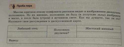 Заполните таблицу нужно выполнить задание