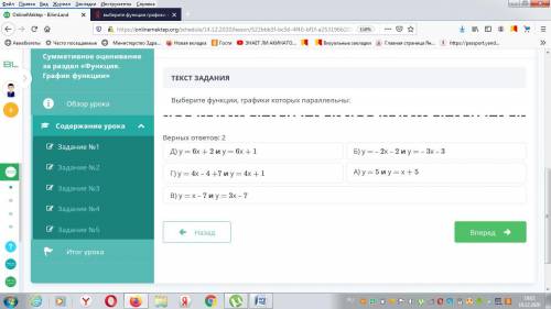 Выберите функции графики которых параллельны СОР.