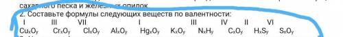 Составьте формулы следующих веществ по валентности: ​