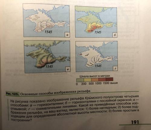 Основные изображения рельефа. География ответить на вопросы