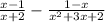 \frac{x - 1}{x + 2} - \frac{1 - x}{ {x }^{2} + 3x + 2 }