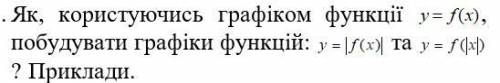 Как, пользуясь графиком функции ...построить графики функций:.. примеры