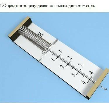 Определите цену деления шкалы динамометра ​