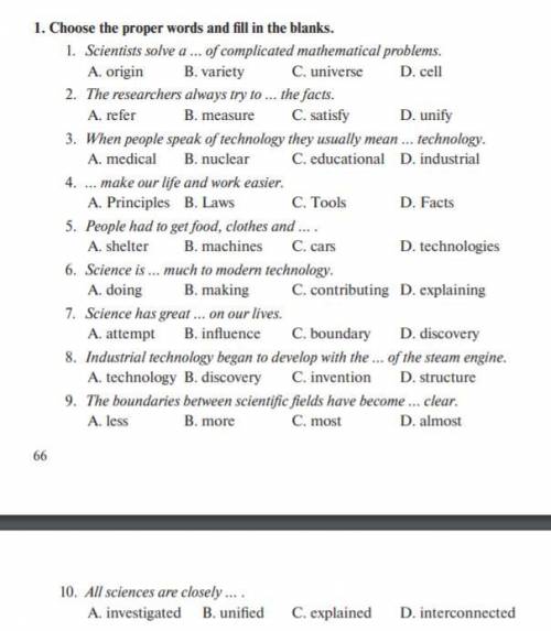 Choose the proper words and fill in the blanks. 1. Scientists solve a … of complicated mathematical