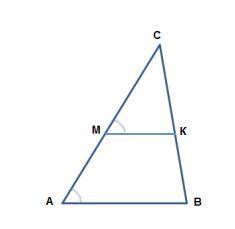 Докажите, что ∆АСВ ~∆МСК. Найдите МК, если АВ = 12 см, МС = 5 см, МА = 10 см.