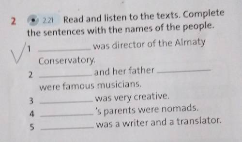 2. v• 2.21 Read and listen to the texts. Completethe sentences with the names of the people.1was dir