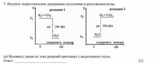 (а) Назовите, какая из этих реакций протекает с выделением тепла.ответ:​