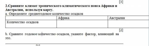 Сравните климат тропического климатического пояса Африки и Австралии, используя карту.