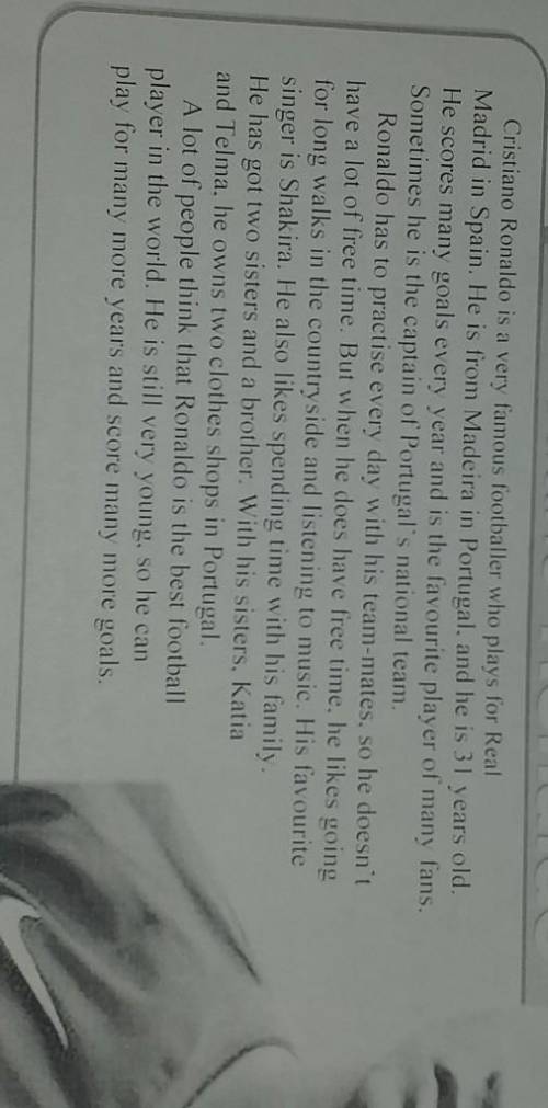 1 Who is Cristiano Ronaldo? 2 Where is he from?3 How old is he?4 Why does he not have much free time