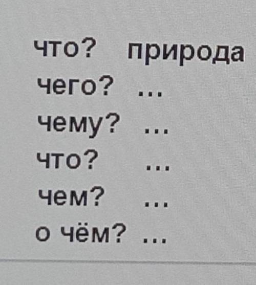 ЗаданиеВставьте вместо точек существительные в нужном падеже и перепишите.​