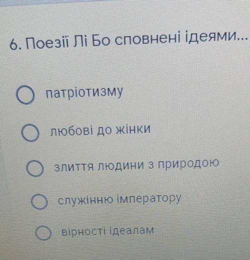 Поезії Лі Бо сповнені ідеями ​