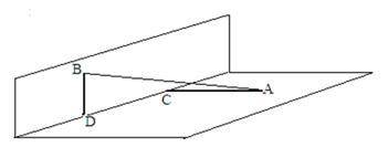 з точок А і В, які належать двом перпендикулярним площинам, проведено перпендикуляри АС та ВD на пря