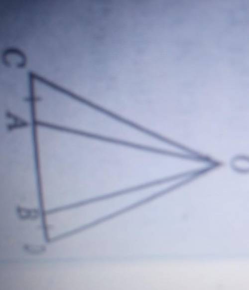 Трикутник AOB рівнобедрений з основою AB, AC = BD . Доведіть, що трикутник СOD також рівнобедрений